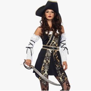 Leg Avenue Women's Black Sea Buccaneer Pirate Costume - BN